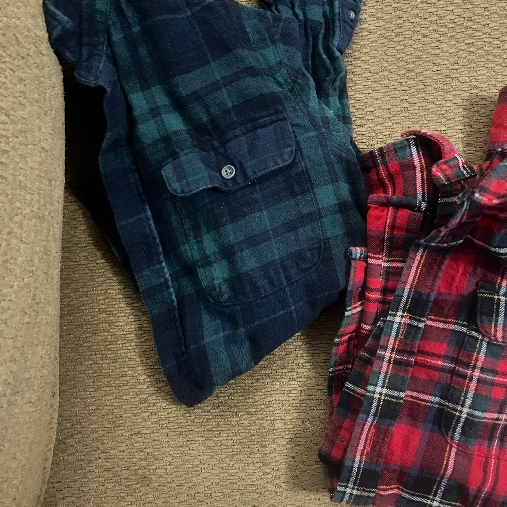 Old Navy Flannel Button Down Shirts - Size 10/12